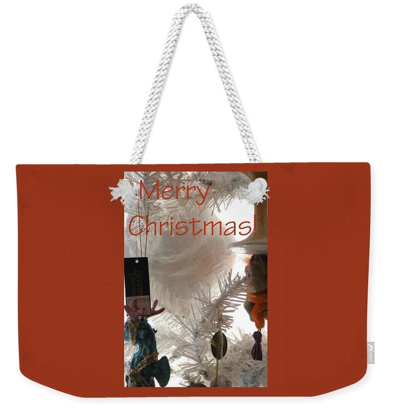Celebrate Weekender Tote Bag featuring the photograph Merry Christmas 0182 by Jerry Sodorff
