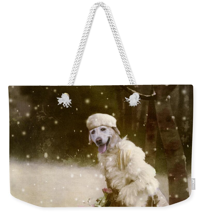 Christmas Weekender Tote Bag featuring the digital art Merry Christmas by Martine Roch