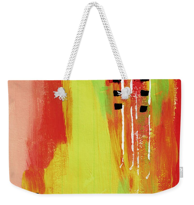 Mexico Weekender Tote Bag featuring the painting Mexico City by Donna Blackhall