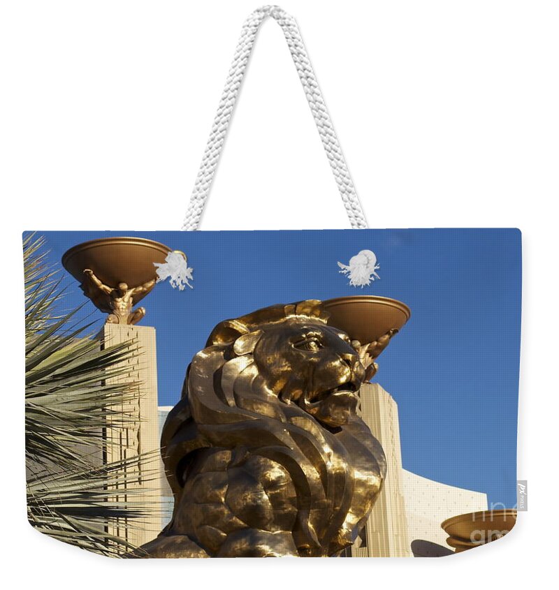 Mgm Weekender Tote Bag featuring the photograph Mgm by Bridgette Gomes