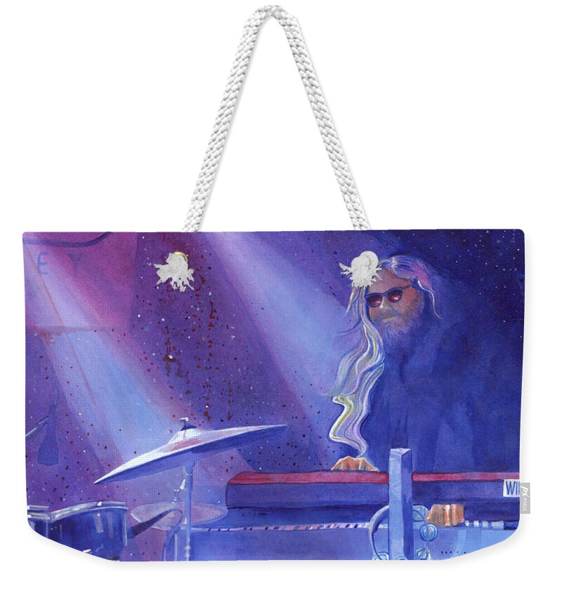 Jeremiah Weekender Tote Bag featuring the painting Miah at the GOAT Keystone Colorado by David Sockrider