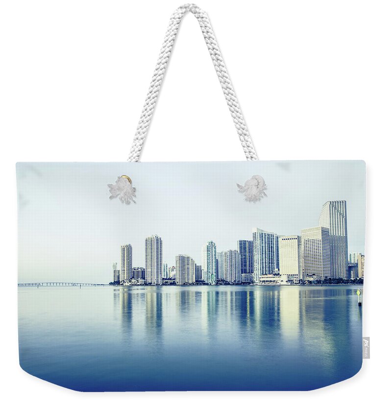 Scenics Weekender Tote Bag featuring the photograph Miami Downtown Skyline by Moreiso