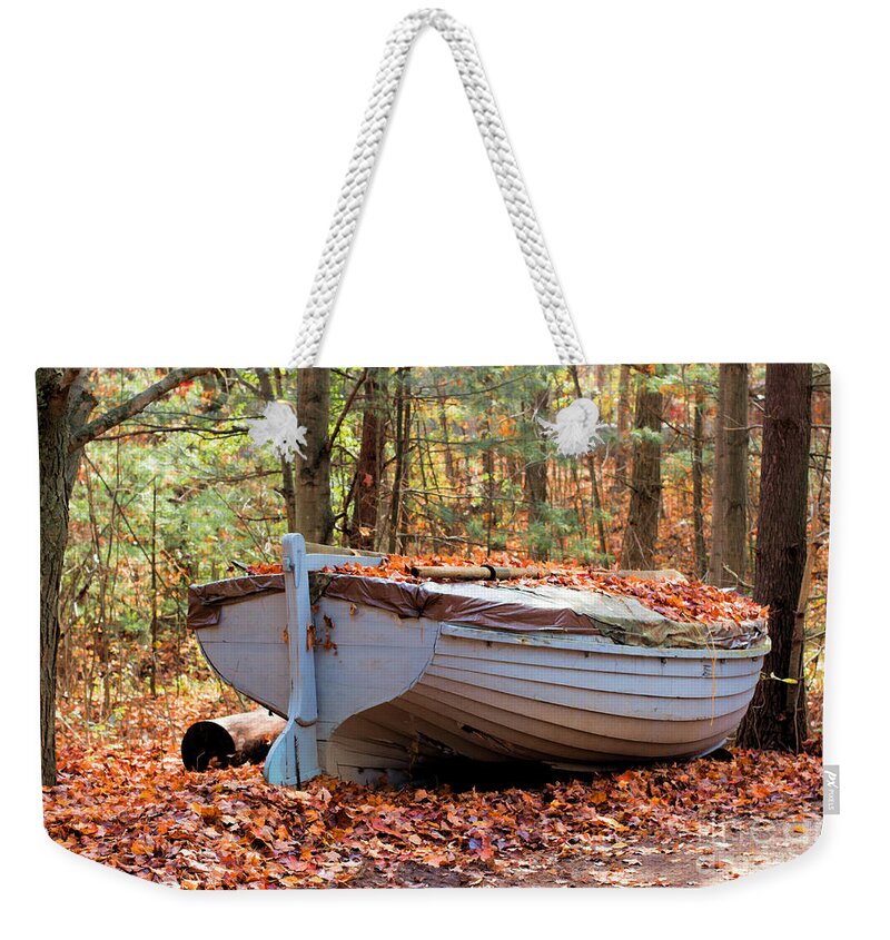Boat Weekender Tote Bag featuring the photograph Michael Row Your Boat Ashore by Barbara McMahon