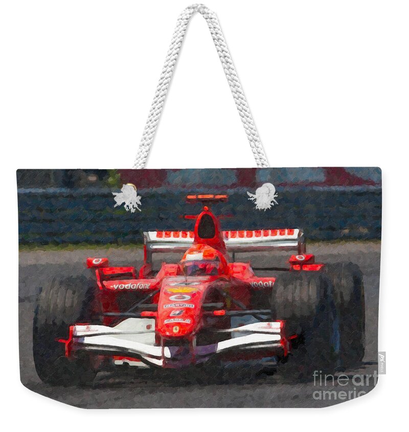 Clarence Holmes Weekender Tote Bag featuring the photograph Michael Schumacher Canadian Grand Prix I by Clarence Holmes