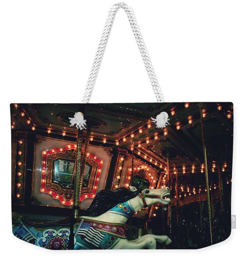 Carousel Weekender Tote Bag featuring the photograph Midnight Dream by Yuka Kato