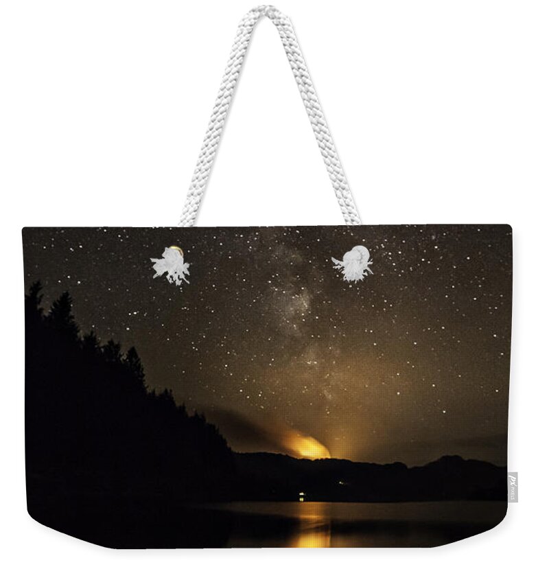 Milky Way Weekender Tote Bag featuring the photograph Milky Way at Crafnant by B Cash