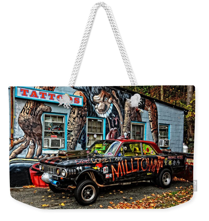 Car Weekender Tote Bag featuring the photograph Milltown's Edsel Comet by Mike Martin