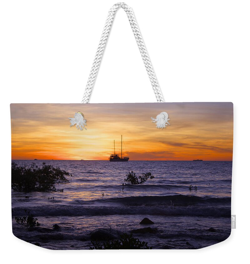 Sunset Weekender Tote Bag featuring the photograph Mindil Beach Sunset by Venetia Featherstone-Witty