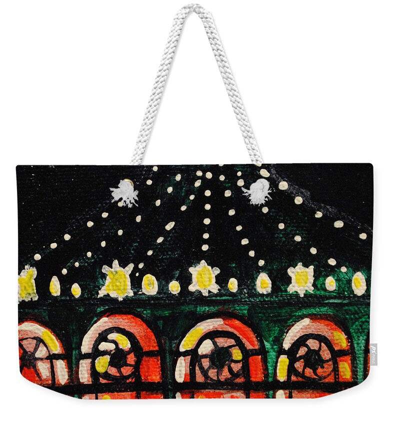 Asbury Park Weekender Tote Bag featuring the painting Mini Memory by Patricia Arroyo