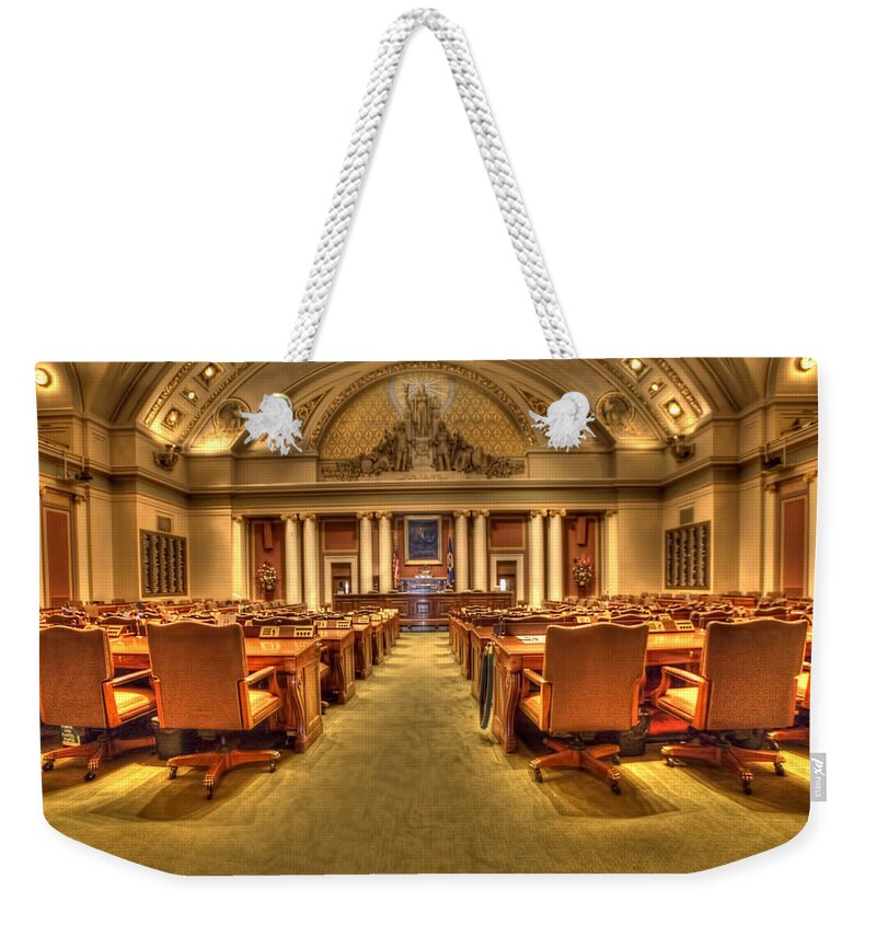 Minnesota House Of Representatives Weekender Tote Bag featuring the photograph Minnesota House Of Representatives by Amanda Stadther