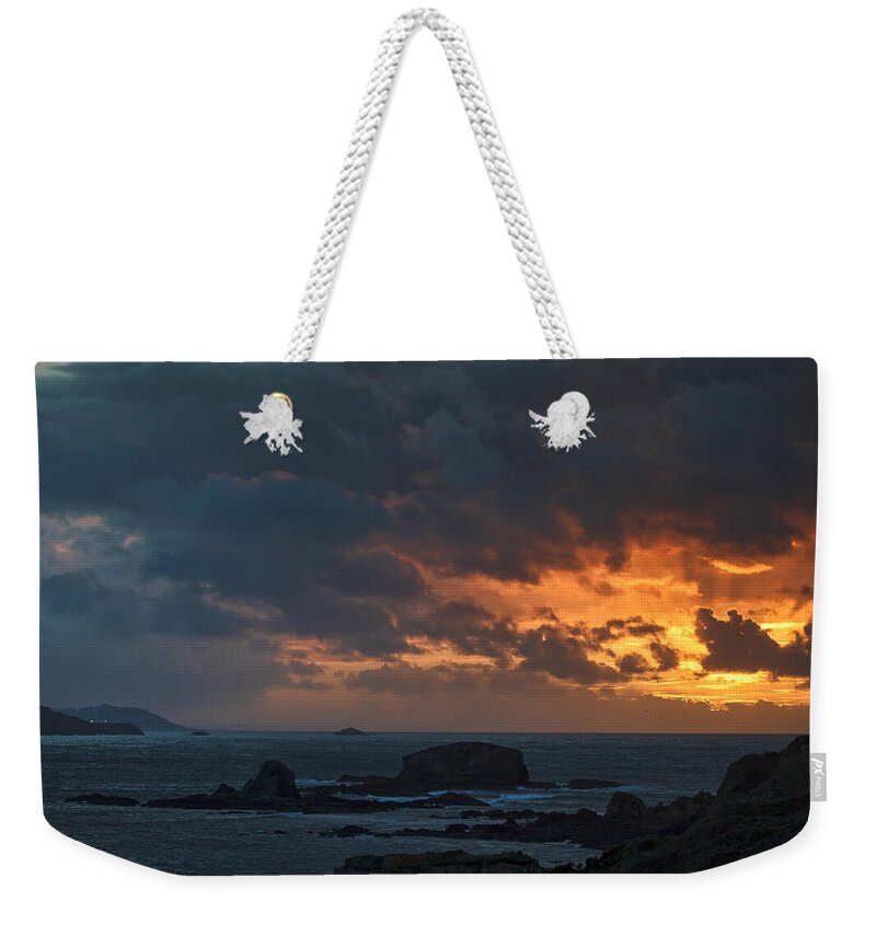 Seascape Weekender Tote Bag featuring the photograph Mirandas Islands Galicia Spain by Pablo Avanzini