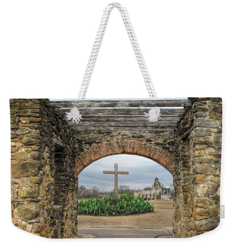 American Weekender Tote Bag featuring the photograph Mission San Juan Capistrano by David and Carol Kelly