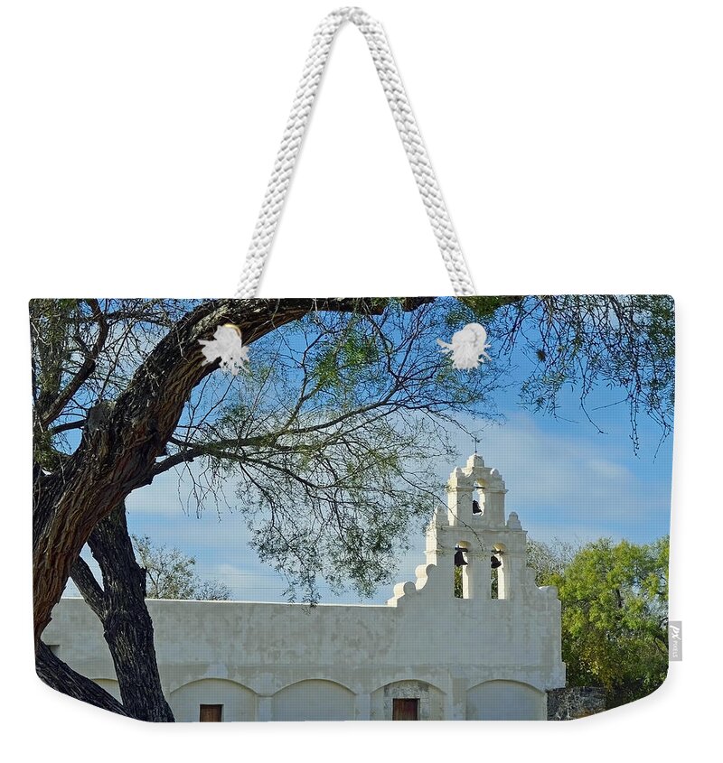 Mission Weekender Tote Bag featuring the photograph Mission San Juan by Shanna Hyatt