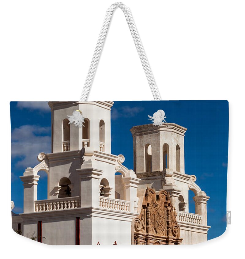 1797 Weekender Tote Bag featuring the photograph Mission San Xavier del Bac by Ed Gleichman
