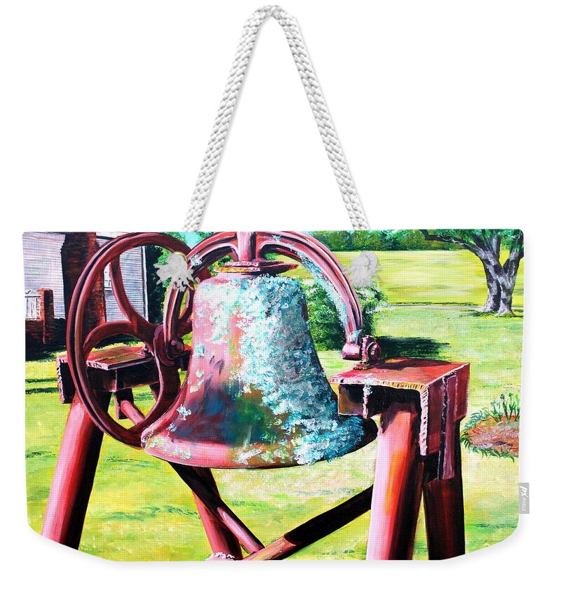Bell Weekender Tote Bag featuring the painting Mississippi Plantation Bell by Karl Wagner