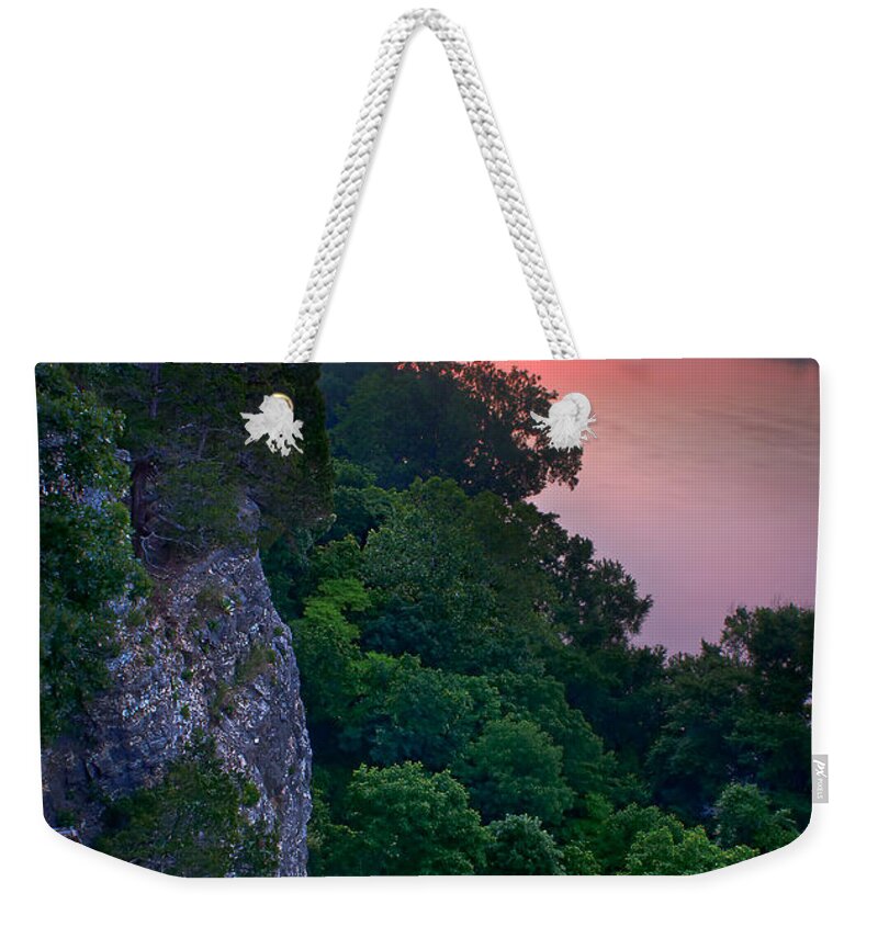 2009 Weekender Tote Bag featuring the photograph Missouri River Bluffs by Robert Charity