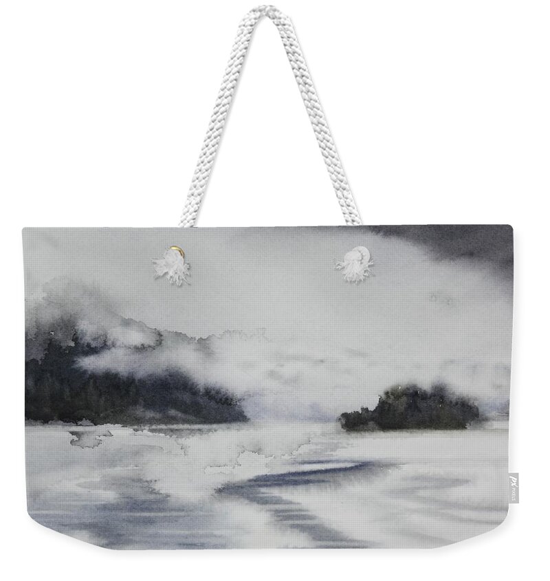 Mist Weekender Tote Bag featuring the painting Mist and Fog by Heather Gallup