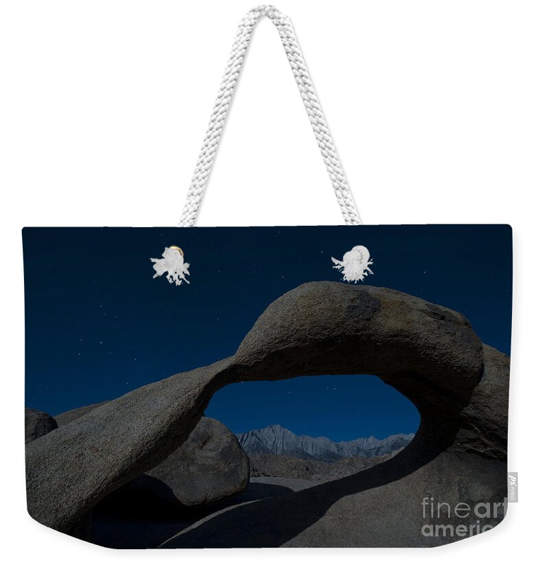 Alabama Hills Weekender Tote Bag featuring the photograph Mobius Arch, Alabama Hills by John Shaw