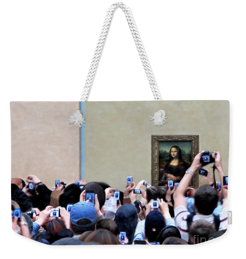 Historical Weekender Tote Bag featuring the photograph Mona Mobbed by Jennie Breeze