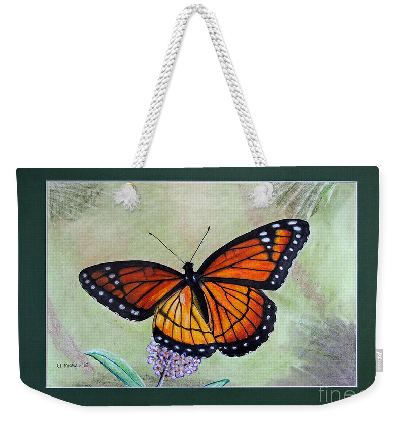 Viceroy Butterfly Weekender Tote Bag featuring the photograph Viceroy Butterfly by George Wood by Karen Adams