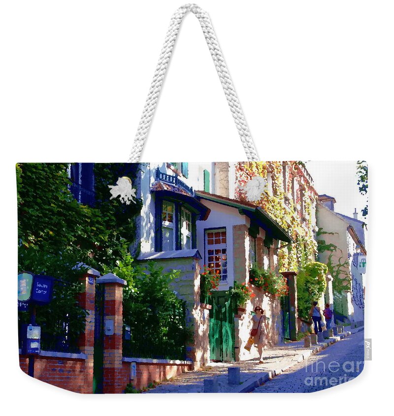Montmartre Weekender Tote Bag featuring the photograph Walk in Montmartre by Jacqueline M Lewis