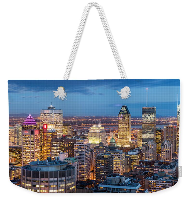 Canada Weekender Tote Bag featuring the photograph Montreal Panorama by Mihai Andritoiu