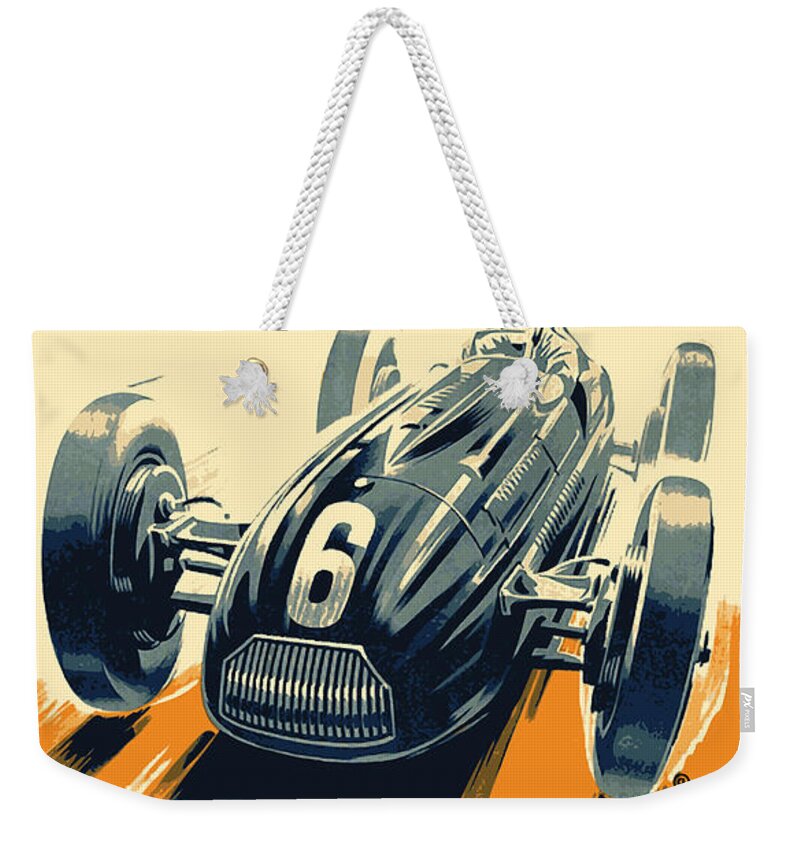 Digital Weekender Tote Bag featuring the digital art Monza Grand Prix by Gary Grayson
