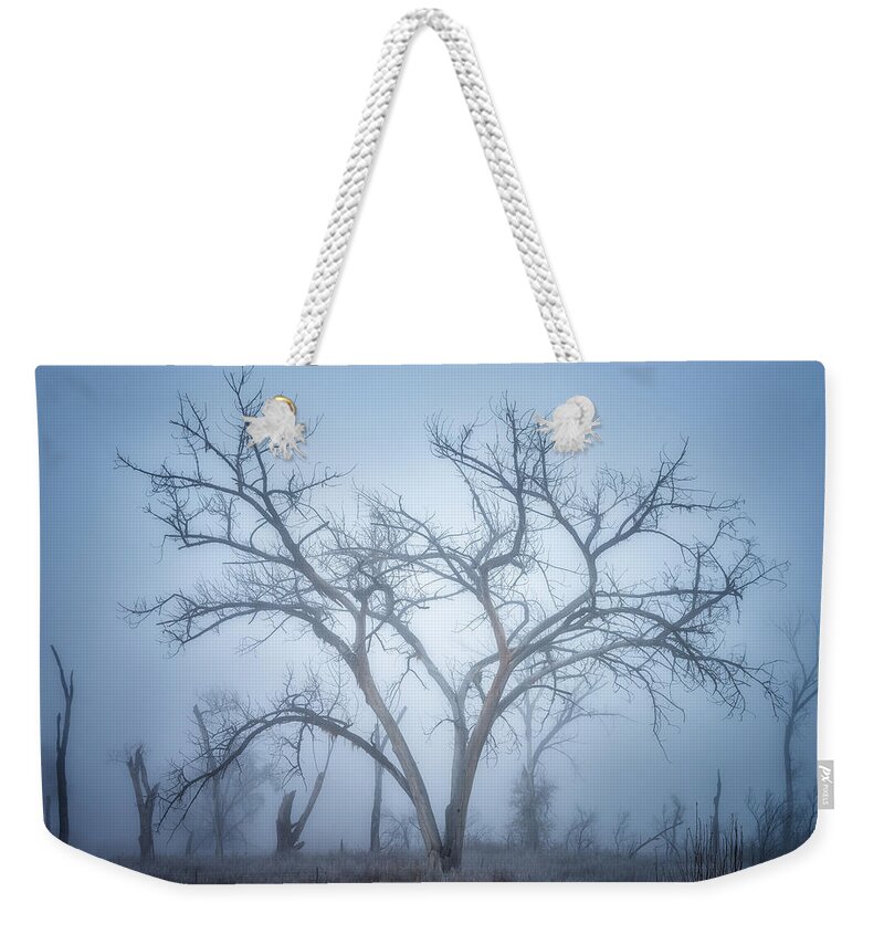 Foggy Weekender Tote Bag featuring the photograph Moods of the Morning by Darren White