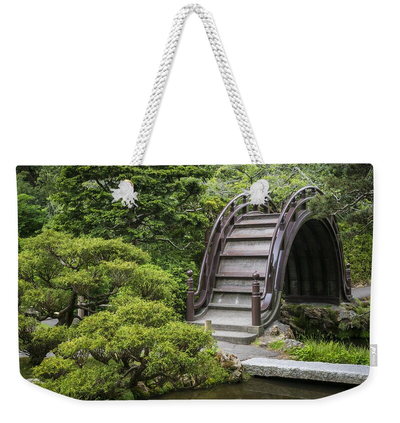 3scape Weekender Tote Bag featuring the photograph Moon Bridge - Japanese Tea Garden by Adam Romanowicz