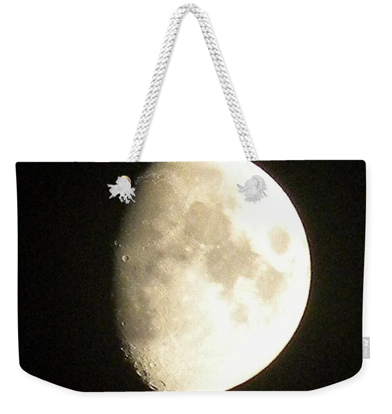 Postcard Weekender Tote Bag featuring the digital art Moon Lit Night by Matthew Seufer