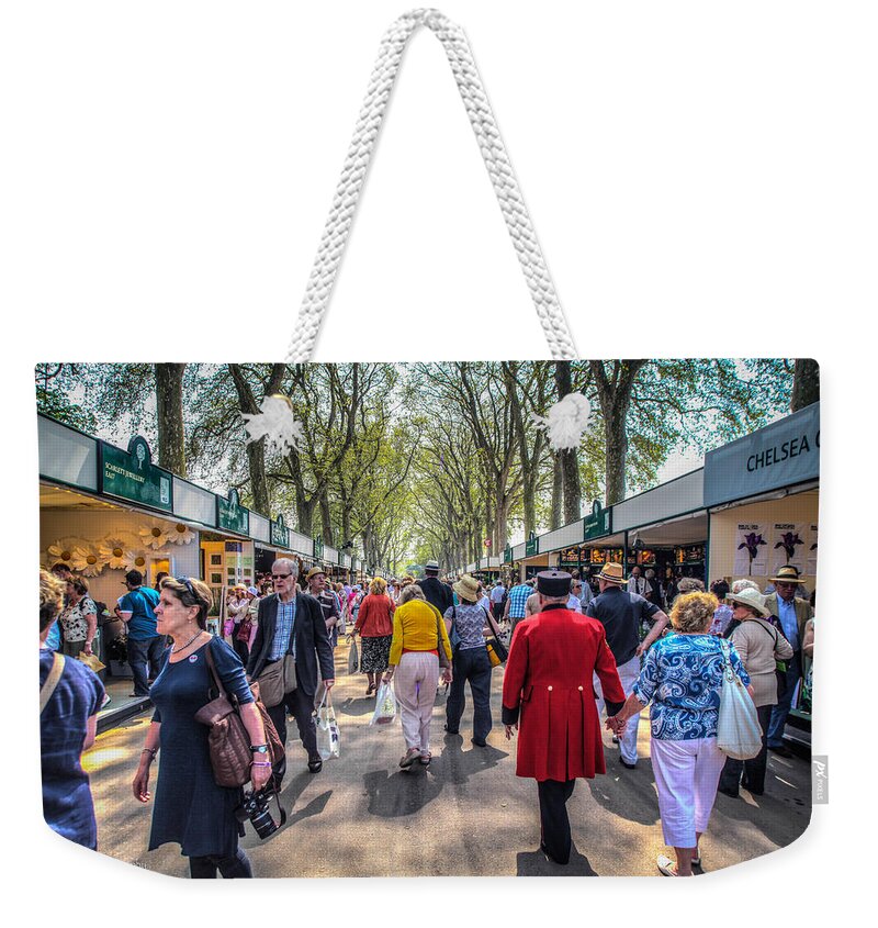 Hdr Weekender Tote Bag featuring the photograph Morning at the Flower Show by Ross Henton