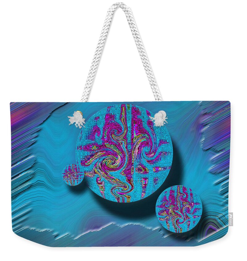 Abstract Art Weekender Tote Bag featuring the mixed media Glorious Awakening by Carl Hunter