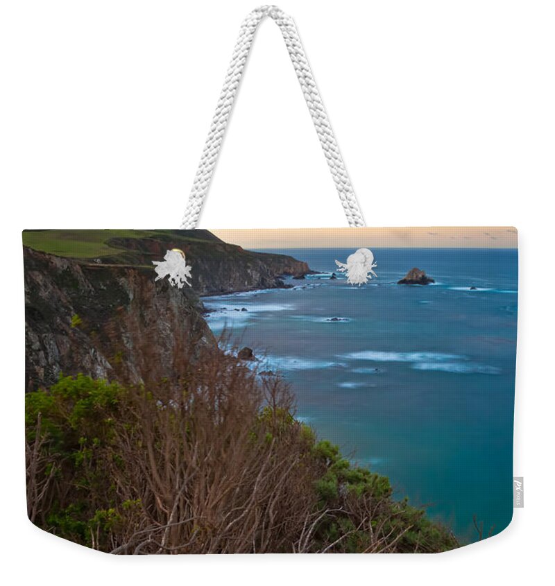 Landscape Weekender Tote Bag featuring the photograph Morning In Big Sur by Jonathan Nguyen