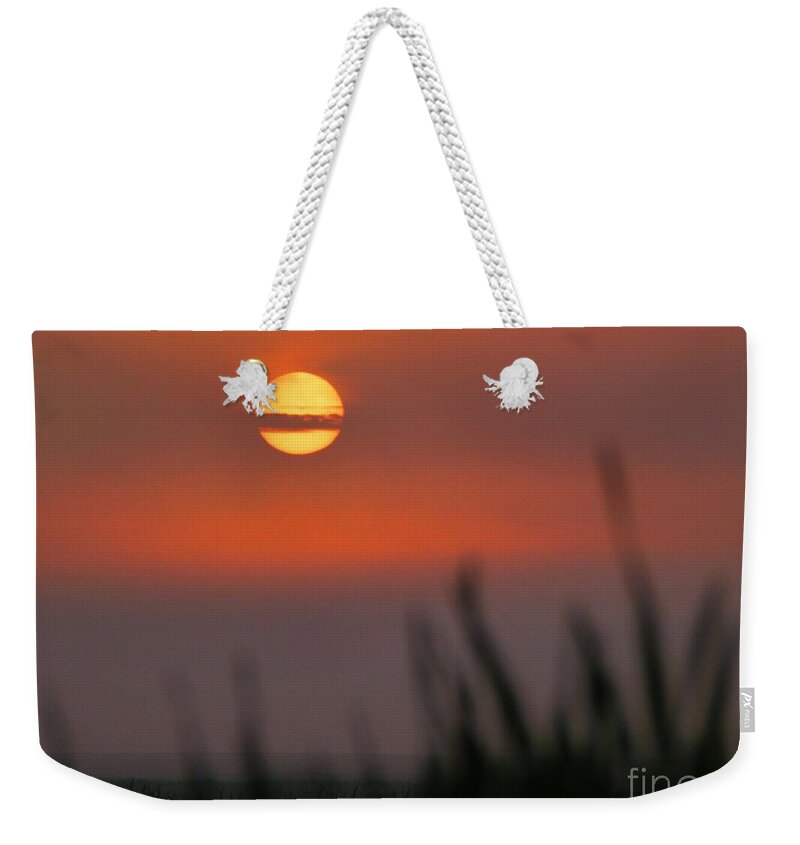 Sunrise Weekender Tote Bag featuring the photograph Morning Layers by Amalia Suruceanu