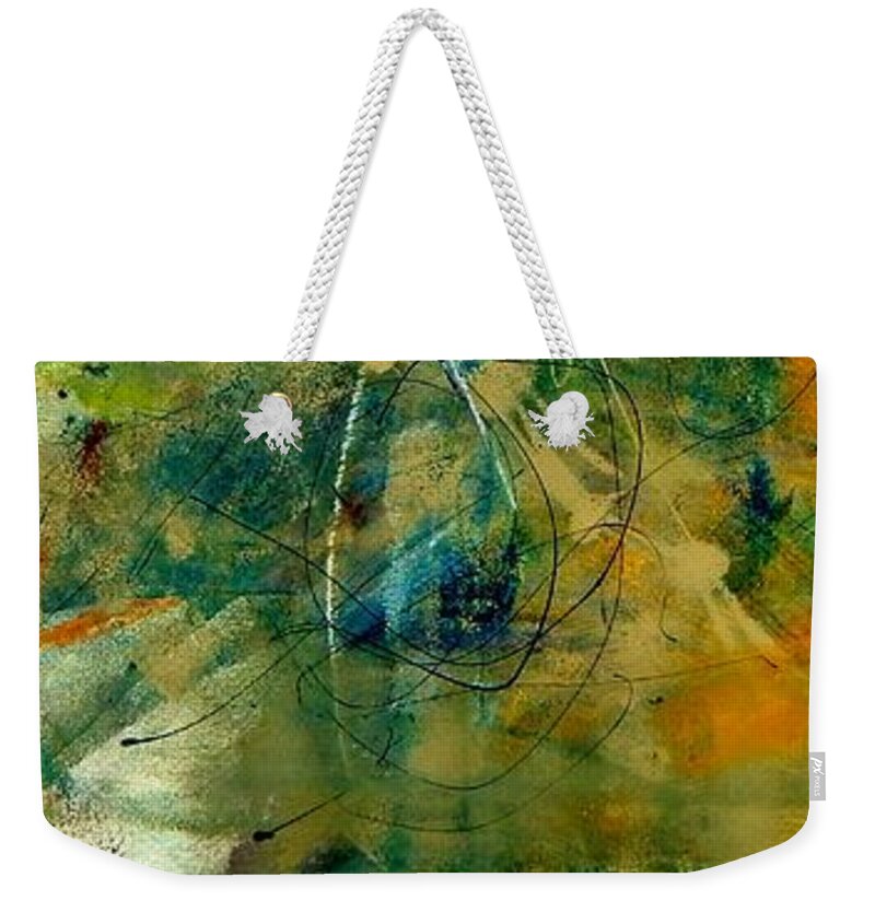 Abstract Weekender Tote Bag featuring the painting Morning Light by Lisa Kaiser