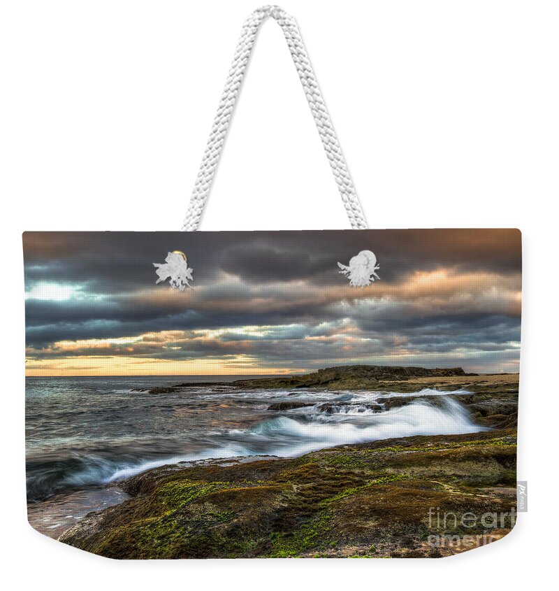 Surf Weekender Tote Bag featuring the photograph Morning Tide by Anthony Michael Bonafede
