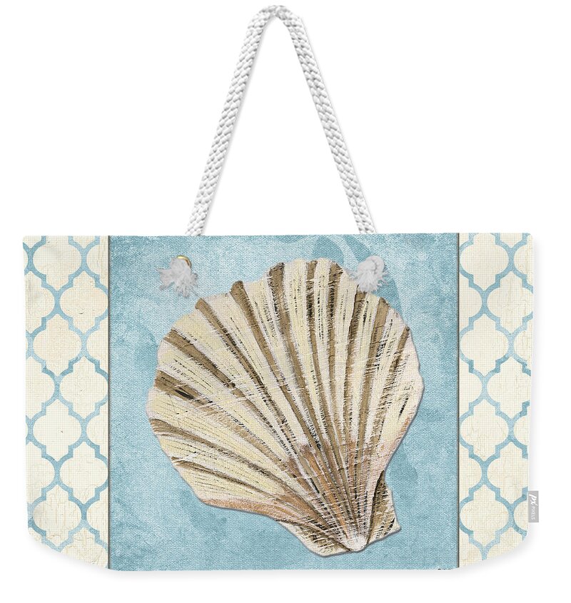 Shell Weekender Tote Bag featuring the painting Moroccan Spa 1 by Debbie DeWitt