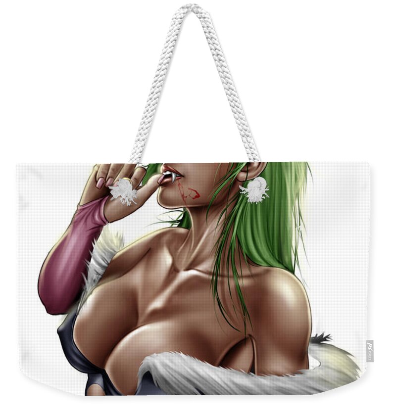Comic Weekender Tote Bag featuring the painting Morrigan by Pete Tapang