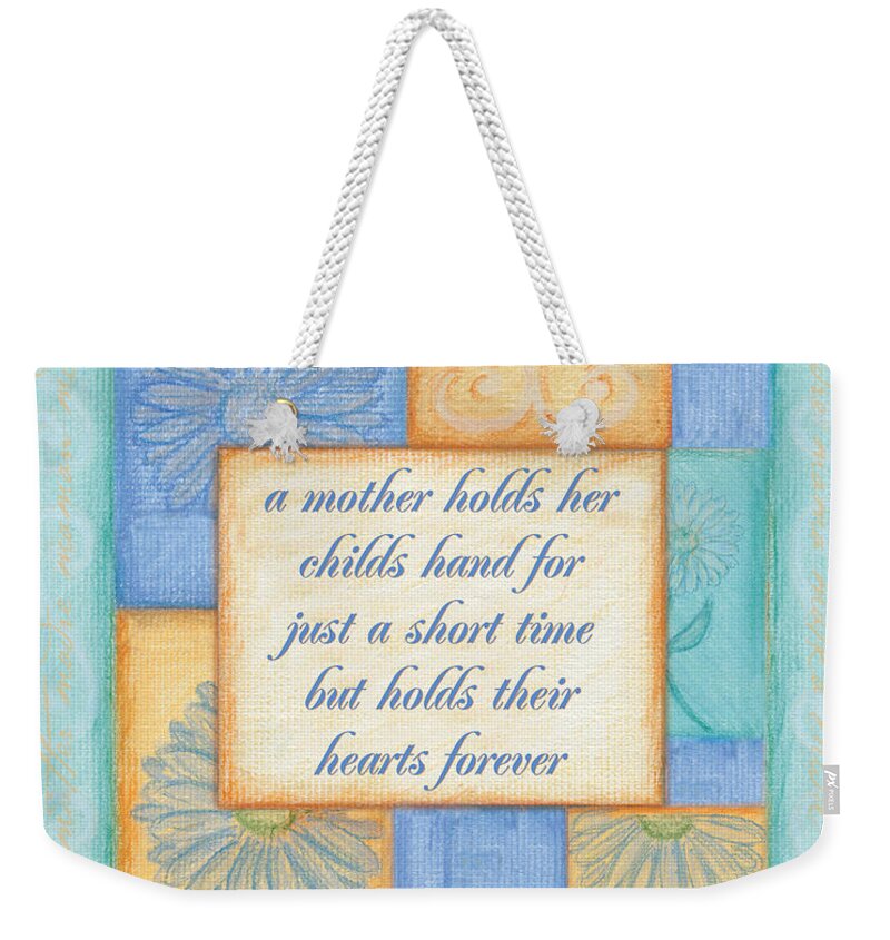 Spa Weekender Tote Bag featuring the painting Mother's Day Spa card by Debbie DeWitt