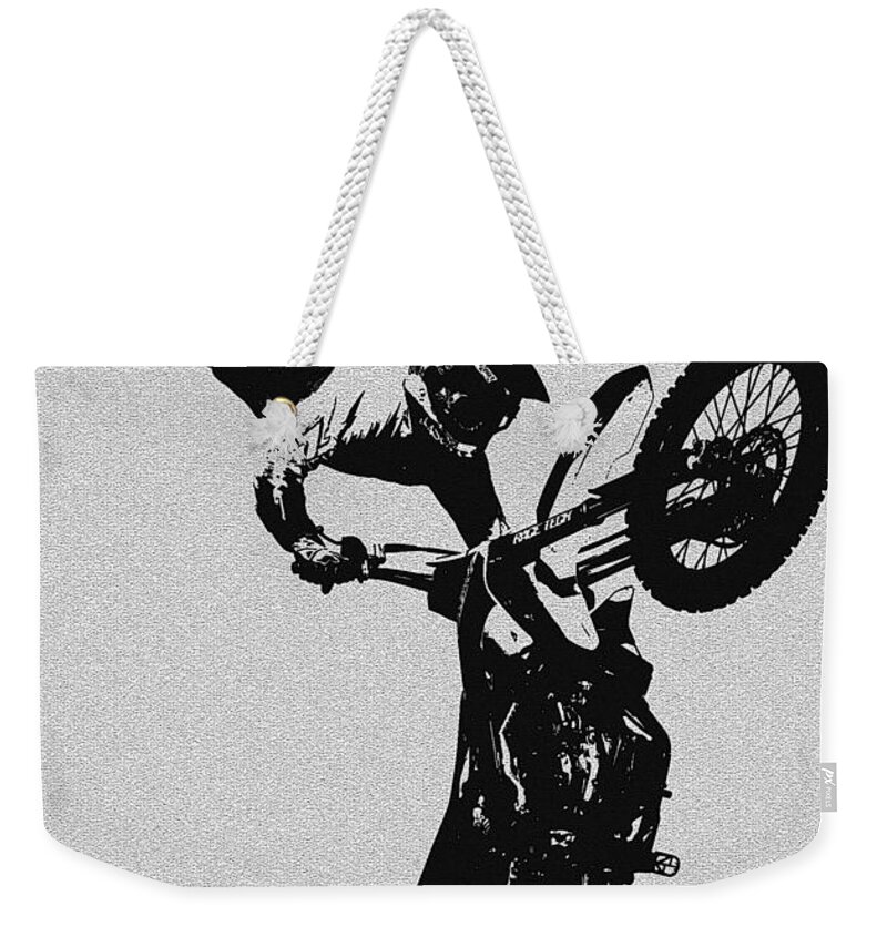 Moto Man Weekender Tote Bag featuring the photograph Moto Man O work by David Lee Thompson