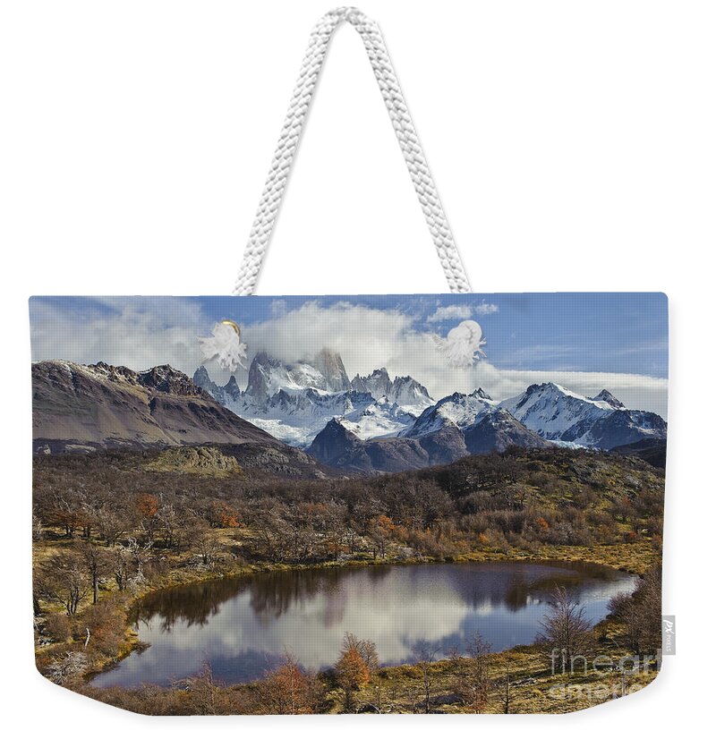 Argentina Weekender Tote Bag featuring the photograph Mount Fitzroy, Argentina by John Shaw