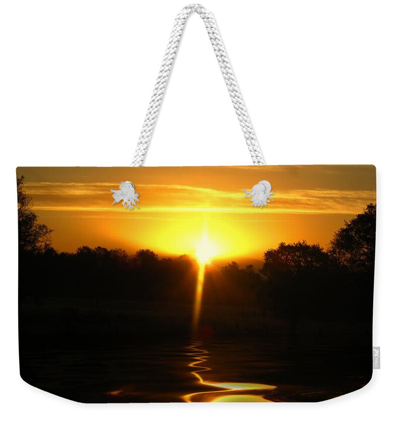 Sunrise Weekender Tote Bag featuring the photograph Mount Lassen Sunrise Gold by Joyce Dickens