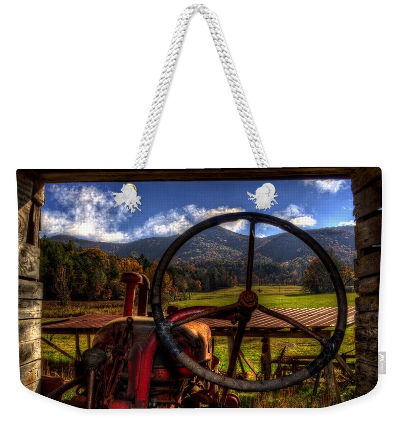 Western North Carolina Mountains Weekender Tote Bag featuring the photograph Mountain Farm View by Greg and Chrystal Mimbs
