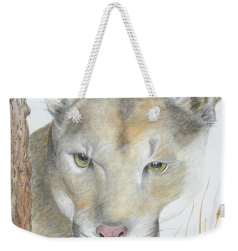 Nature Prints Weekender Tote Bag featuring the painting Mountain Hunter by Joette Snyder
