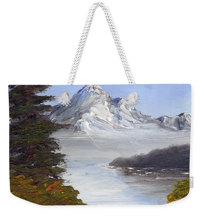 Mountain Weekender Tote Bag featuring the painting Mountain Region by Michelle Bien