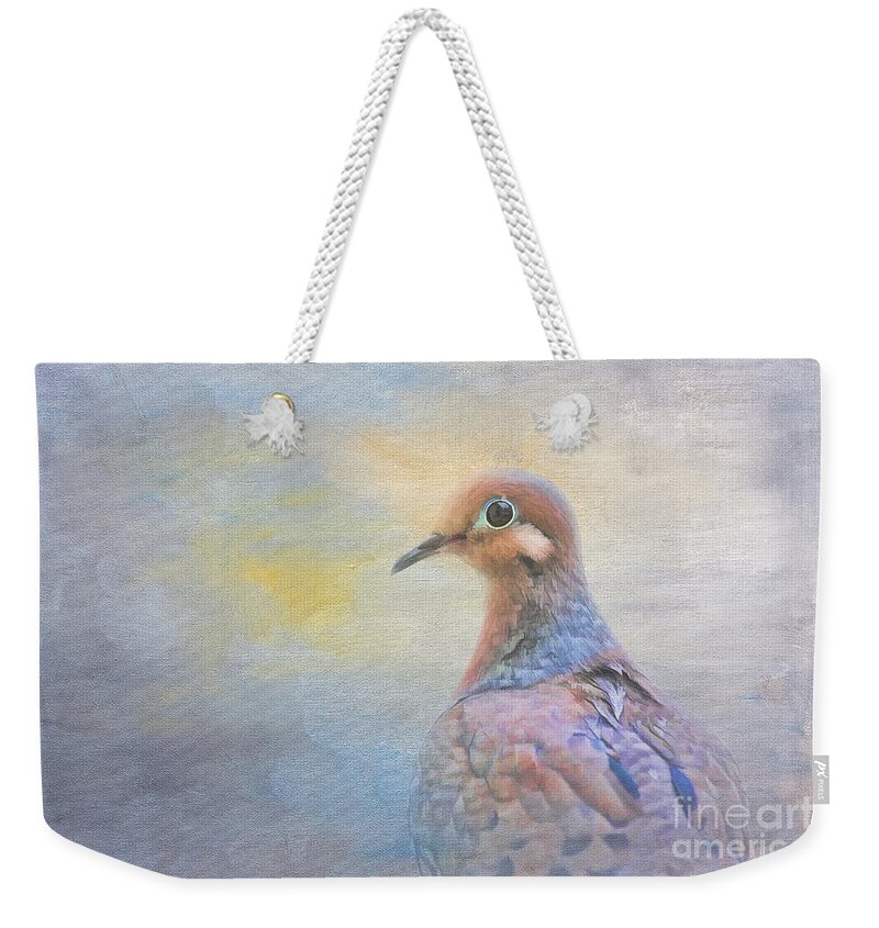 Mourning Dove Weekender Tote Bag featuring the digital art Mourning Dove Art by Jayne Carney