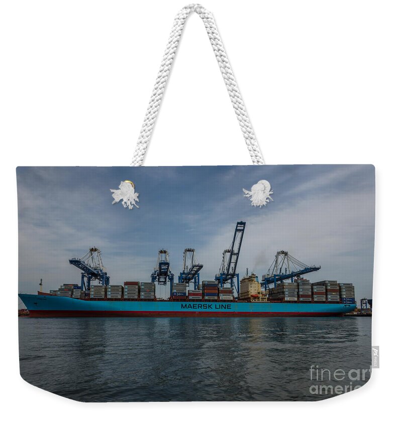 Freighter Weekender Tote Bag featuring the photograph Moving Goods by Dale Powell