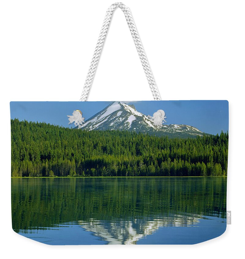 Mt. Mcloughlin Weekender Tote Bag featuring the photograph 1M5705-H-Mt. McLoughlin from Lake of the Woods by Ed Cooper Photography