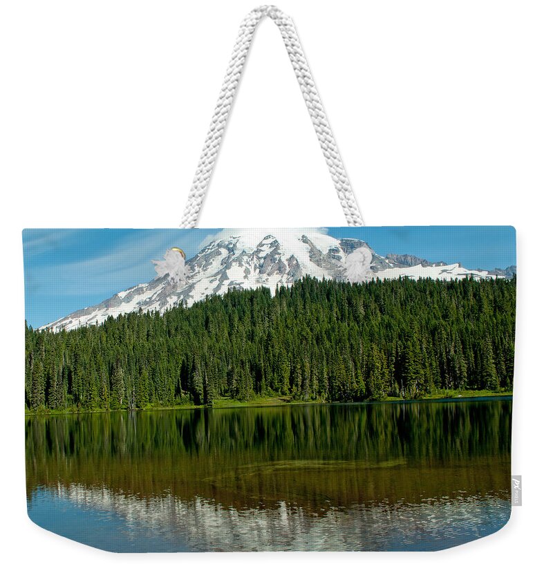 Mountain Weekender Tote Bag featuring the photograph Mt. Rainier II by Tikvah's Hope