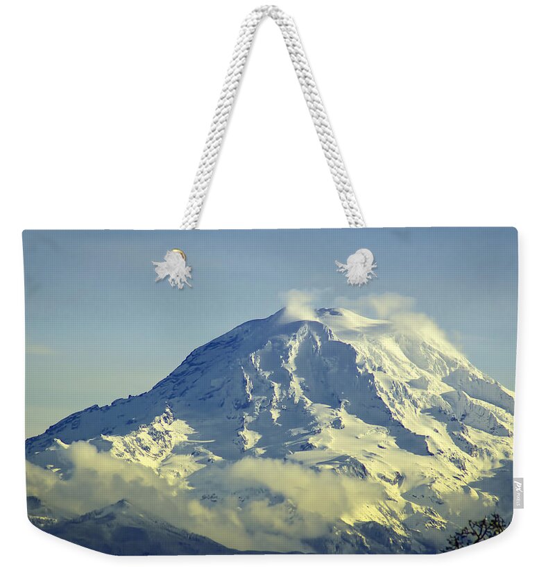 National Park Weekender Tote Bag featuring the photograph Mt. Rainier Washington by Ron Roberts